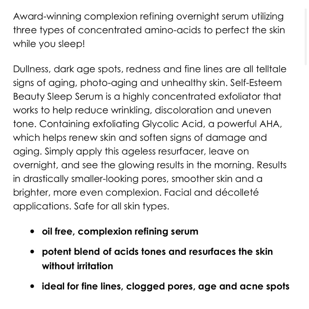 Dermelect Self Esteem Beauty Sleep Serum NIB - Picture 8 of 8